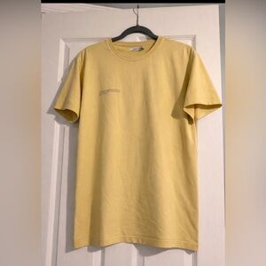 Pangaia Light Yellow Short Sleeve Tee